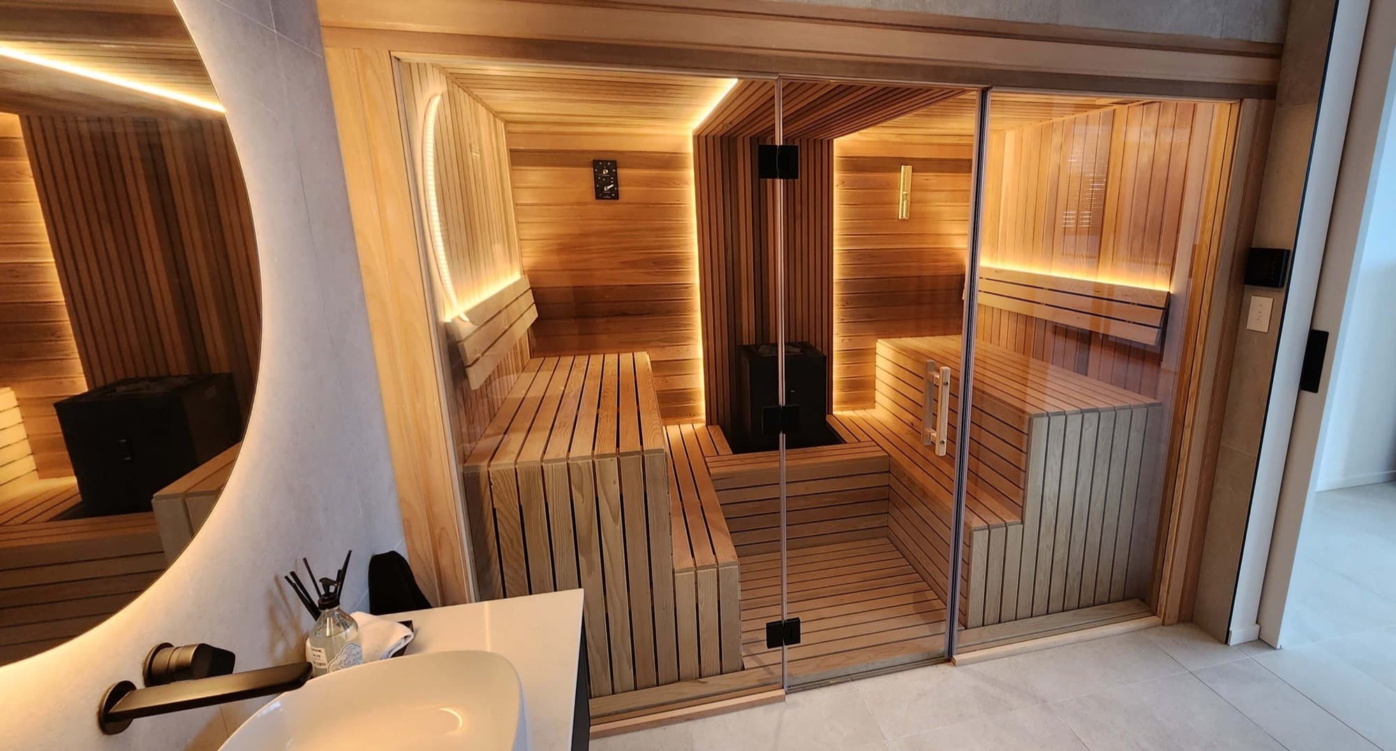 Custom-made sauna interior